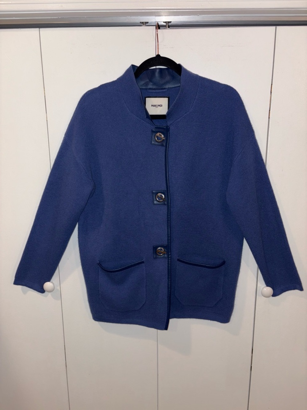 Max & Moi Merino Wool and Cashmere Blend Royal Blue Sweater Size Medium